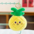 Porte-clés peluche ananas mignon, pendentif sac à dos fruit doux, charmant accessoire de sac. - Ananas / Pendentif de qualité supérieure 4 pouces