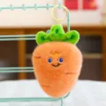 Mignon porte-clés carotte en peluche, pendentif de sac légume doux, mini jouet orange pour cadeau. - Carotte / Pendentif de qualité supérieure 4 pouces
