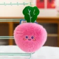 Mignon porte-clés peluche radis rose pendentif légume duveteux sac à dos cadeau mignon - Carotte / Pendentif de qualité supérieure 4 pouces