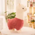 Leuke alpaca pluche speelgoed roze en wit zachte knuffelpop slaapkussen cadeau. - Roze / 65 cm