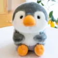 Cute round penguin plush toy soft stuffed animal doll lovely cartoon hugging pillow gift - Grey Penguin