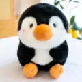 Cute spherical penguin plush toy cute animal stuffed doll soft pillow home decor gift - Black Penguin