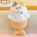 Cute cat mermaid plush toy cartoon stuffed animal pillow for bed decoration gift - 40CM / Yellow