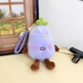 Süßes Gemüse Plüschtier Anhänger, weiche Plüschpuppe Schlüsselanhänger für Taschen Dekoration. - Aubergine
