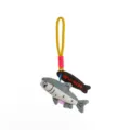 Pendente borsa pesce peluche simpatico grigio animale peluche portachiavi regalo pesca - Alburno
