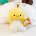 Cute yellow chick plush toy doll, soft stuffed animal keychain pendant with star clothes. - Bean Bag Chick Plush