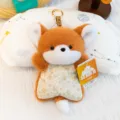 Cute plush animal keychain doll soft toy with floral apron, perfect bag pendant gift for kids. - Bean Bag Fox