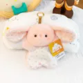 Cute pink bunny plush toy keychain, soft stuffed animal comfort doll for kids and gifts. - Bean Bag Pink Bunny Plush
