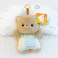 Cute plush bear keychain, soft stuffed animal doll with cute patchwork belly design for bags. - Bean Bag Little Bear