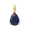 Pendente pietra di nascita blu taglio a goccia gioiello placcato oro dettaglio elegante - Dicembre Dorato