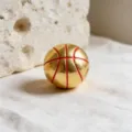 Pendentif perle de basket-ball plaqué or pour accessoires de bijoux faits main DIY - Style 6