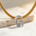Edelstahl Buchstabe G Anhänger Schlangenkette Minimalistischer DIY Schmuck Zubehör - Halskette G