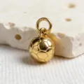 Pendentif ballon de football plaqué or, accessoire de bijoux sport métalliques pour perles. - Style 12