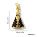 Goldfarbenes schwarzes Emaille religiöses Anhänger Charme Schmuck Zubehör DIY neu - Religiöser Priester Anhänger (L202512-32) / Schwarzer Emaille Priester