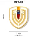 Pendente smalto scudo metallo DIY accessorio gioiello 17.6x15.2mm nuovo top chic - Stile Scudo Lupo Aquila / Bianco