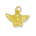 Vista detallada del colgante de ángel dorado, accesorio perfecto para hacer collares de bricolaje. - Amuletto Colgante Pequeño Ángel (G014-3) / G014-3