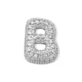 Mit Strass besetzter Buchstabe B Anhänger Halskette Süße DIY Kette Vielseitiger Schmuck - Silber Buchstabe B