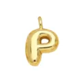 Gold plated letter P pendant necklace charm dainty initial jewelry cute hip hop accessory - Gold P