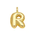 Gold Plated Letter R Pendant Copper 18K Gold Cute Hip Hop Clavicle Chain Jewelry Detail - Gold R