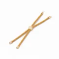 Composant de bracelet réglable en cordon milanais torsadé jaune avec breloque arbre. - Jaune