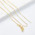 Gold Box Chain Necklace Dainty 18K Gold Plated Venetian Chain Jewelry for Women Girls - Box Chain