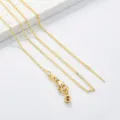 Exquisite gold-plated adjustable chain necklace with lobster clasp, perfect for DIY jewelry. - O Chain