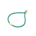 Corda intrecciata in nylon verde dettaglio accessorio gioiello fai da te con cursore metallo. - Verde chiaro