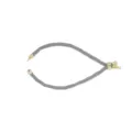 Componente per bracciale in corda intrecciata grigia fai da te con chiusura in metallo. - Grigio