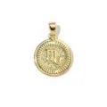 Gold Scorpio constellation pendant copper DIY jewelry accessories necklace round charm part - Scorpio