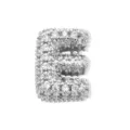 Silberner Buchstabe E Anhänger mit funkelndem Zirkonia DIY Schmuck Accessoire - Silber Buchstabe E
