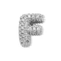 Silberner Buchstabe F Anhänger Strass Alphabet Charms für DIY Halskette Schmuck. - Silber Buchstabe F