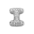 Silberner Buchstabe I Anhänger glitzernde Strass Pavé Charm für DIY Halskette Schmuck - Silber Buchstabe I