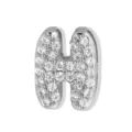 Silberfarbene Strass Buchstabe H Anhänger Halskette exquisite Mode Schmuck Geschenk - Buchstabe H Anhänger / Weißgold