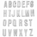 Detailansicht silberne Metall Buchstaben Charms A bis Z, ideal für DIY Schmuckherstellung. - Buchstabe A / Platin