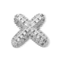 Silberner Buchstabe X Kristall Anhänger Halskette glänzender Strass Alphabet Schmuck Geschenk - Silber Buchstabe X
