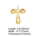 Verguld zirkonia hanger detailweergave, stijlvol dolk ontwerp sieraden accessoire. - Dolk Stijl (T)