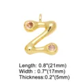 Gouden letter Z hanger met zirkoon stenen, elegant sieraden accessoire voor ketting DIY. - Letter Z