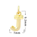 Colgante letra J bañado en oro 9.2mm accesorio de joyería DIY dije para collar pulsera - Letra J