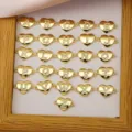 Goldene Herz Alphabet Verbinder DIY Anhänger mit funkelnden Strasssteinen für Schmuck - Buchstabe A / Gold