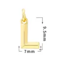 Colgante de letra L chapado en oro vista detallada, ideal para hacer joyas DIY y accesorios. - L
