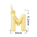 Colgante de Letra M de Cobre Chapado en Oro Accesorio Joya DIY 9,2x8mm Detalle - M
