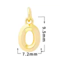 Colgante letra O chapado en oro 18k accesorio joya DIY diseño elegante y con estilo - Letra O