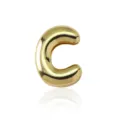 Goldfarbenes Bubble Buchstabe C Anhänger Charm für DIY Armband Schmuckherstellung Zubehör. - Glänzender Buchstabe C