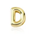 Goldener gepuffter Buchstabe D Anhänger, glänzender 3D Alphabet Initial Schmuck für Armband. - Glänzender Buchstabe D