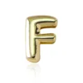 Ciondolo Lettera F Gonfia Dorata Luminosa Iniziale Charm Gioiello per Bracciale DIY - Lettera F Lucida