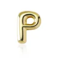 Ciondolo Lettera P Gonfiata Dorata Collana Bracciale Accessorio Charm Metallo Lucido - Lettera P Lucida