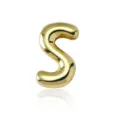 Ciondolo lettera S dorata ciondolo per braccialetti personalizzati e collane accessorio - Lettera S Lucida