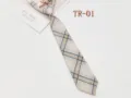 Korean style pre-tied plaid school uniform necktie, casual daily JK neckwear accessory for women. - TR-01