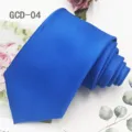 Solid blue business necktie for men, elegant formal wear accessory, high-density fabric. - Bright Blue