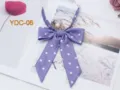Fiocco Pois Viola Uniforme JK Vestito Marinaio Accessorio Stile Scolastico Molto Carino - Viola